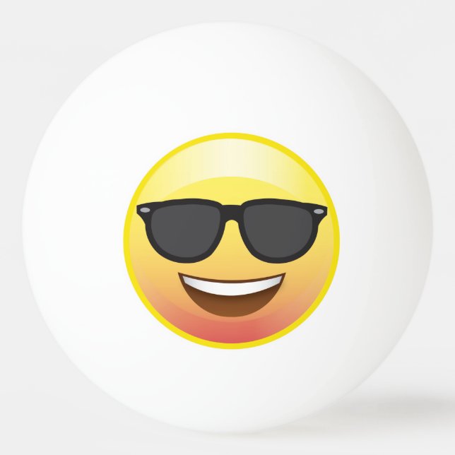 Os óculos de sol felizes Emoji enfrentam a bola de (Frente)