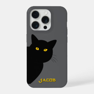 Os olhos amarelos, o gato preto te cumprimentando