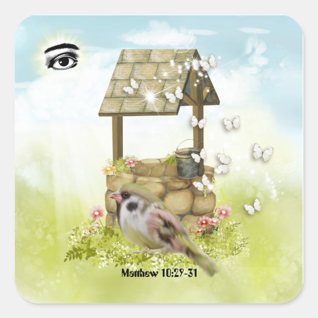 Os olhos de Deus estão nos adesivos de Sparrow (Frente)