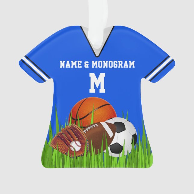 Os ornamento dos esportes personalizaram seu nome, (Frente)