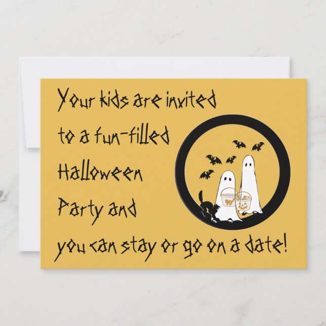 Os Pais do Convite para Festas de Halloween têm um (Frente)