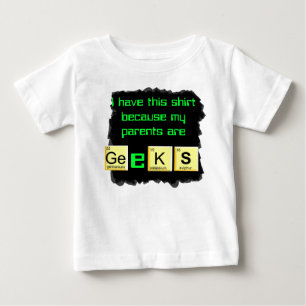 os pais são camisa do bebê dos geeks