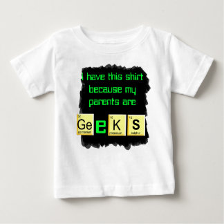 os pais são camisa do bebê dos geeks
