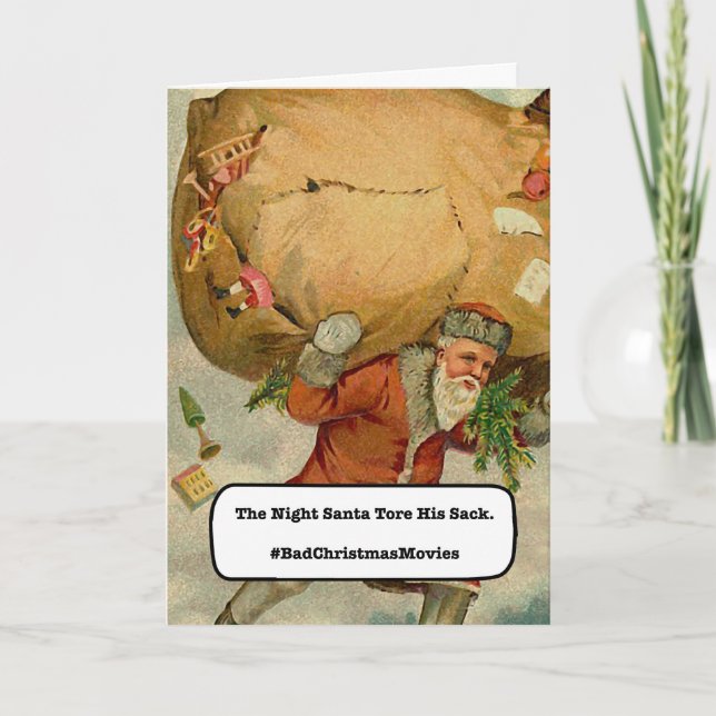 Os Papais noeis Noturnos Tocam Seu Cartão De Natal (Frente)