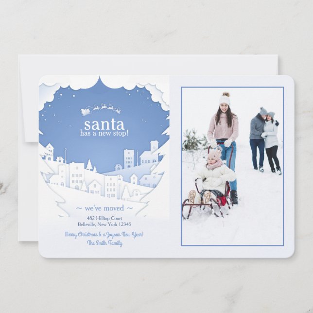 Os papais noeis Têm Um Novo Cartão com fotos De Fe (Frente)