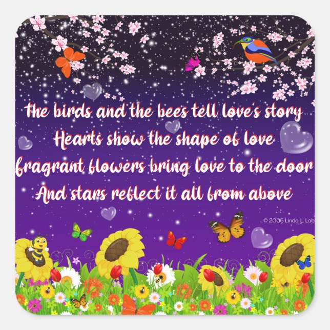 Os pássaros e os adesivos das abelhas (Frente)