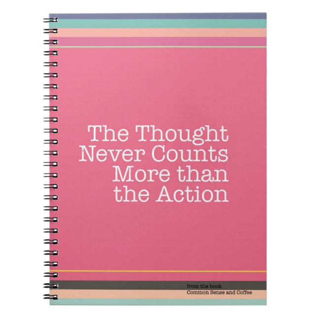 Os pensamentos nunca contam mais do que o caderno (Frente)