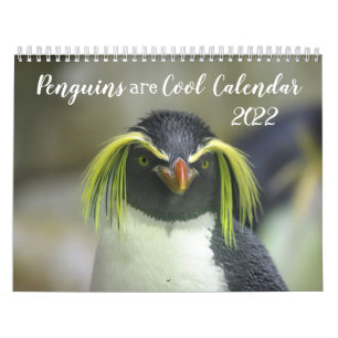 Os pinguins são Legal Calendário 2022 com Descri