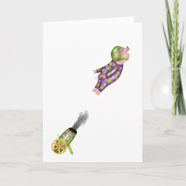 Os porcos podem levar o cartão de saudações (Frente)