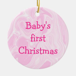 Os primeiros enfeites de natal do bebê,