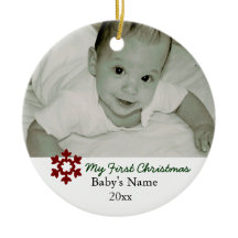 Os primeiros enfeites de natal do bebê