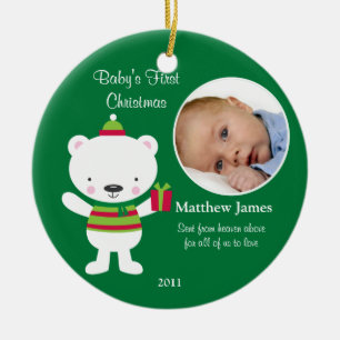 Os primeiros enfeites de natal do bebê