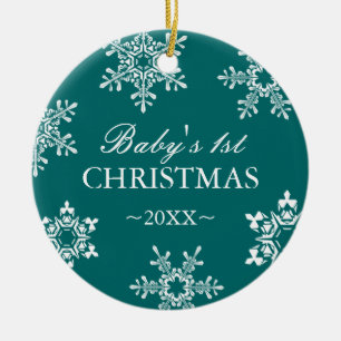 Os primeiros enfeites de natal do bebê