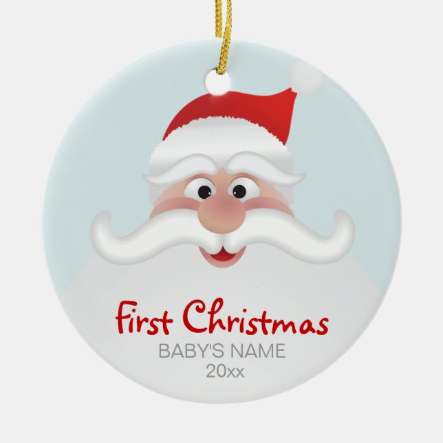 Os primeiros enfeites de natal do bebê (Frente)