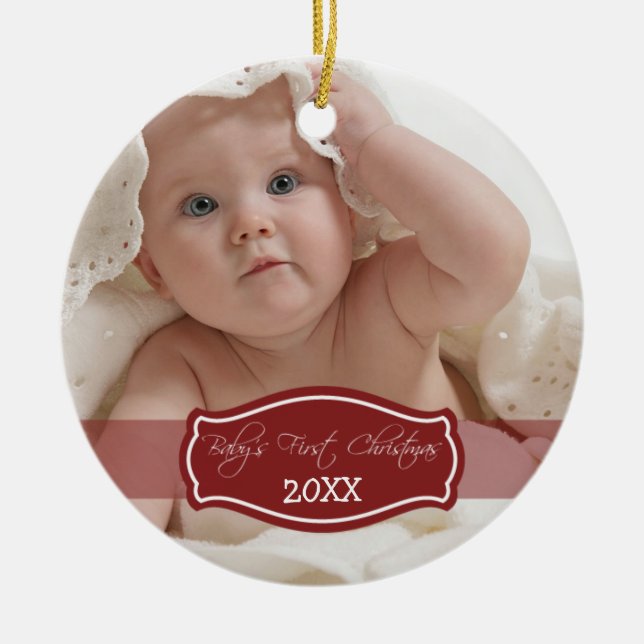 Os primeiros enfeites de natal do bebê feito sob (Frente)