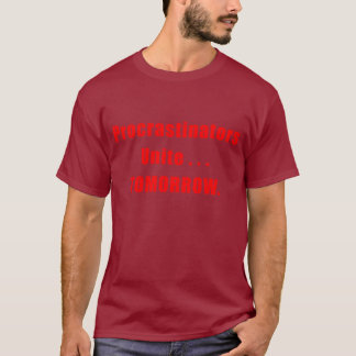Os procrastinadores unem a camisa escura