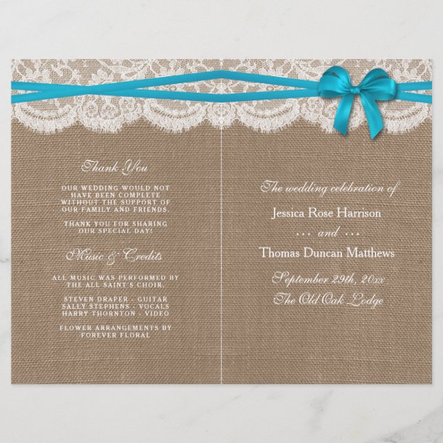 Os Programas Rustic Blue Arco Wedding Collection (Frente)