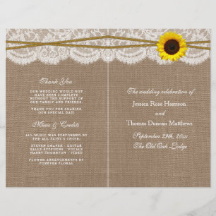 Os programas rústicos da coleção do casamento d