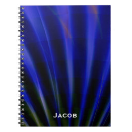 Os raios azuis personalizaram o caderno