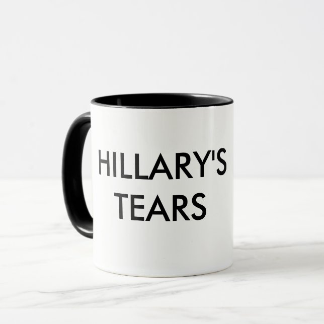 Os rasgos de Hillary - caneca de sorriso do trunfo (Frente Esquerda)