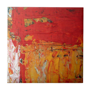 Os ricos Textured o abstrato vermelho do amarelo