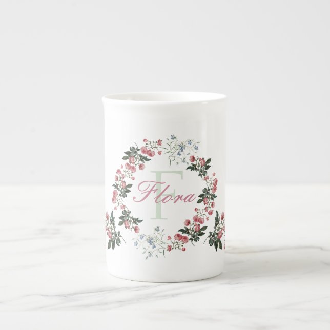 Os rosas e os Bluebells personalizaram a caneca de (Frente)