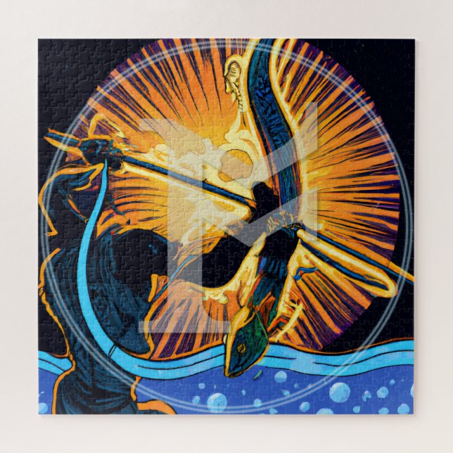 Os Rune Art Quebra-cabeça | ᚩ Anglo-Saxônico Vikin (Horizontal)