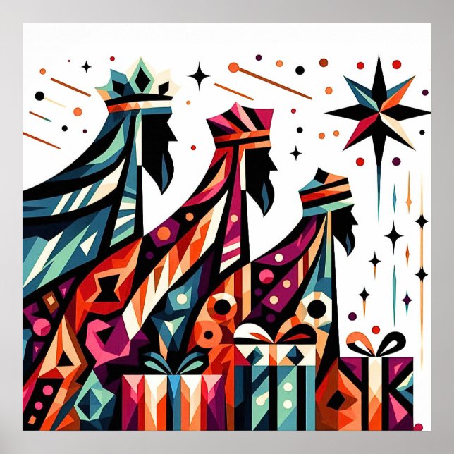 Os sábios poster de Natal (Frente)