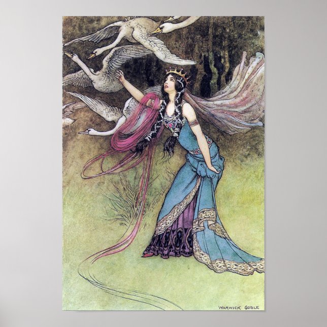 Os seis ventos por Warwick Goble Poster (Frente)