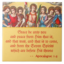 Os Sete Arcanjos (CP 001; Cromolitografia)