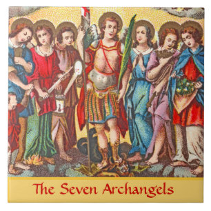 Os Sete Arcanjos (CP 001; Cromolitografia)