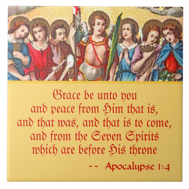 Os Sete Arcanjos (CP 001; Cromolitógrafo) (Frente)