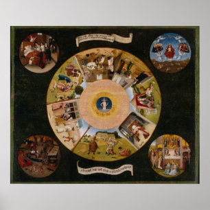 Os Sete Pecados Mortos por Bosch - Poster