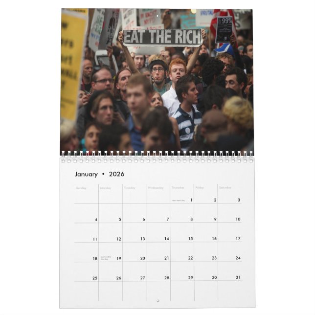 Os sinais da ocupação protestam o calendário (Jan 2026)