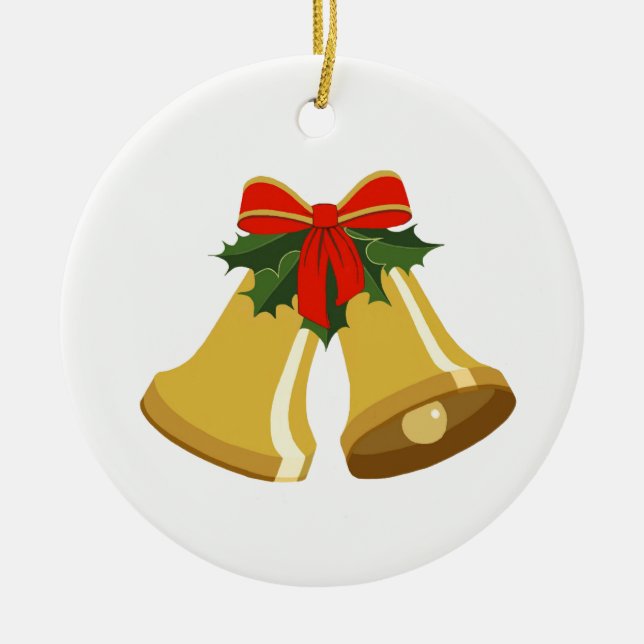Os sinos estão tocando ornamento cerâmico (Frente)