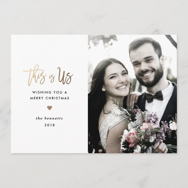 Os *This do cartão com fotos do feriado são Us* (Frente)