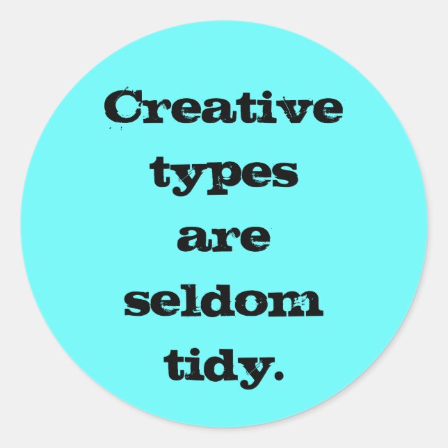 Os tipos criativos raramente são adesivos usados (Frente)