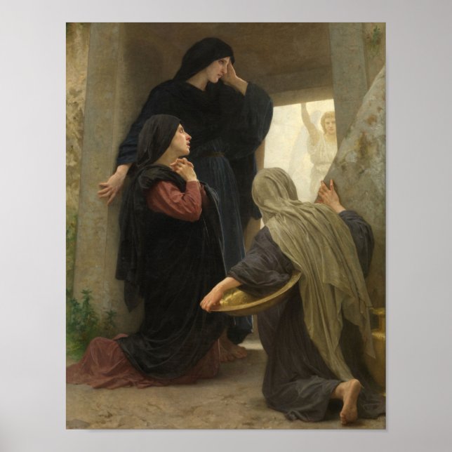 Os Três Marys no Túmulo de Bouguereau Impressão (Frente)