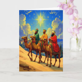 Os Três Reis Religiosos Dobraram o Cartão de Natal