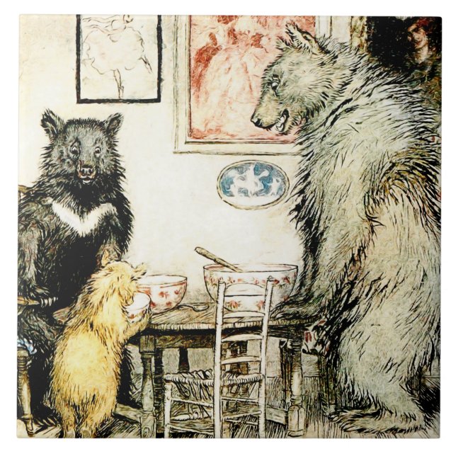 “Os Três Ursos” por Arthur Rackham (Frente)