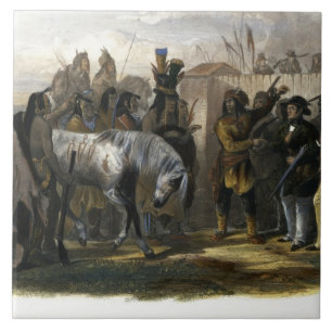 Os viajantes que encontram indianos de Minatarre