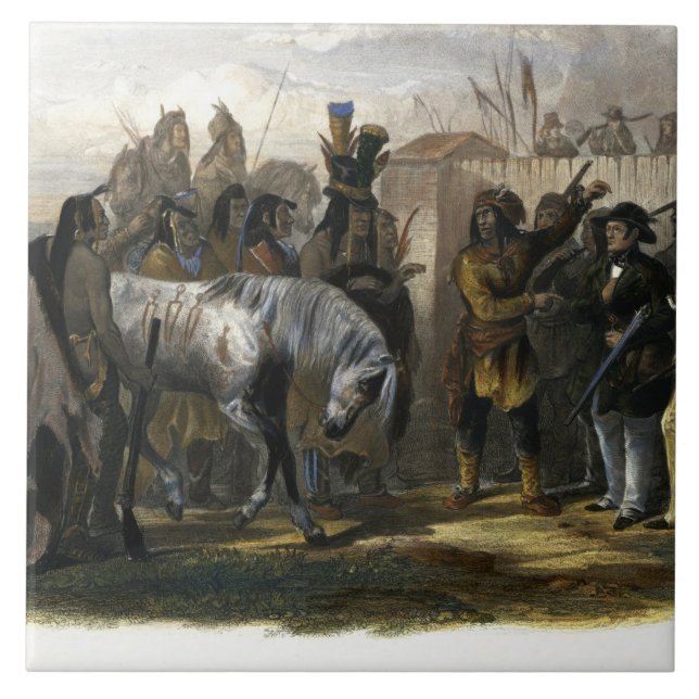 Os viajantes que encontram indianos de Minatarre (Frente)