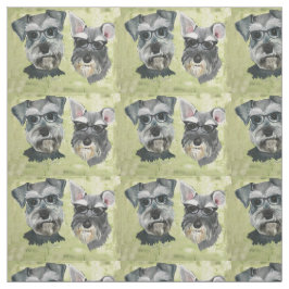 Os vidros Groovy do Schnauzer pentearam o tecido