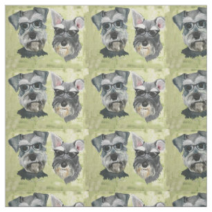 Os vidros Groovy do Schnauzer pentearam o tecido