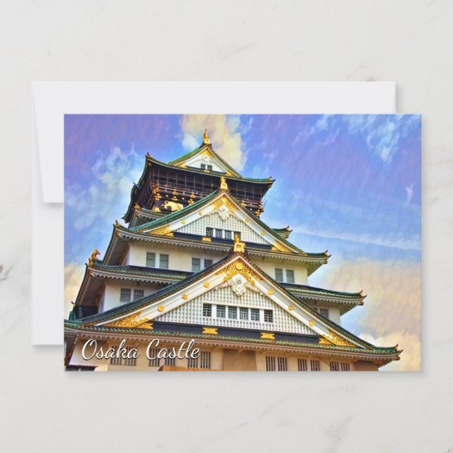 Osaka Castle: Flat Card (Frente)