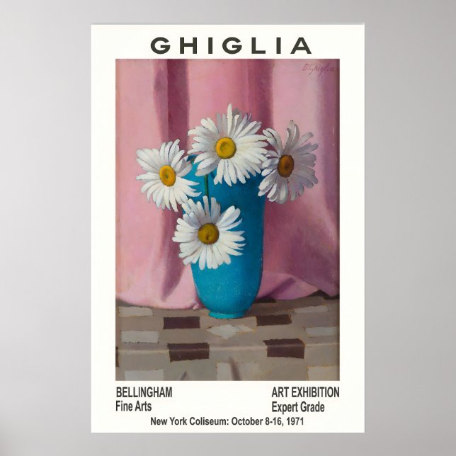 Oscar Ghiglia Floral Art Exhibition Poster (Frente)