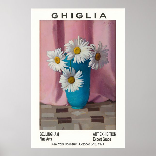 Oscar Ghiglia Floral Art Exhibition Poster (Frente)