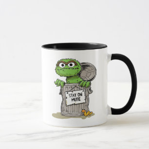 Oscar o Mal-Humorado Caneca Fique no Mudo