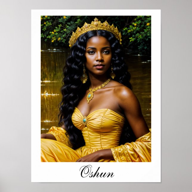 Oshun Orisha - African Goddess Poster (Frente)