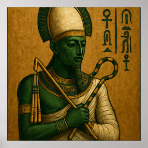 Osiris Egípcio Poster Impressão